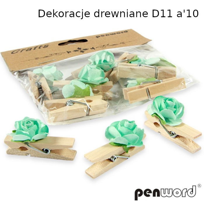 Dekoracje drewniane D10, D11, D12.(10) różyczki POLSIRHURT